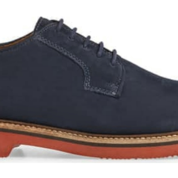 blue suede derby shoes
